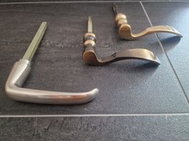 Türgriffe 3 Stk. Messingoptik und Edelstahl neu