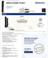 2 Tickets Gurtenfestival 2026 – Samstag, 18. Juli 2026