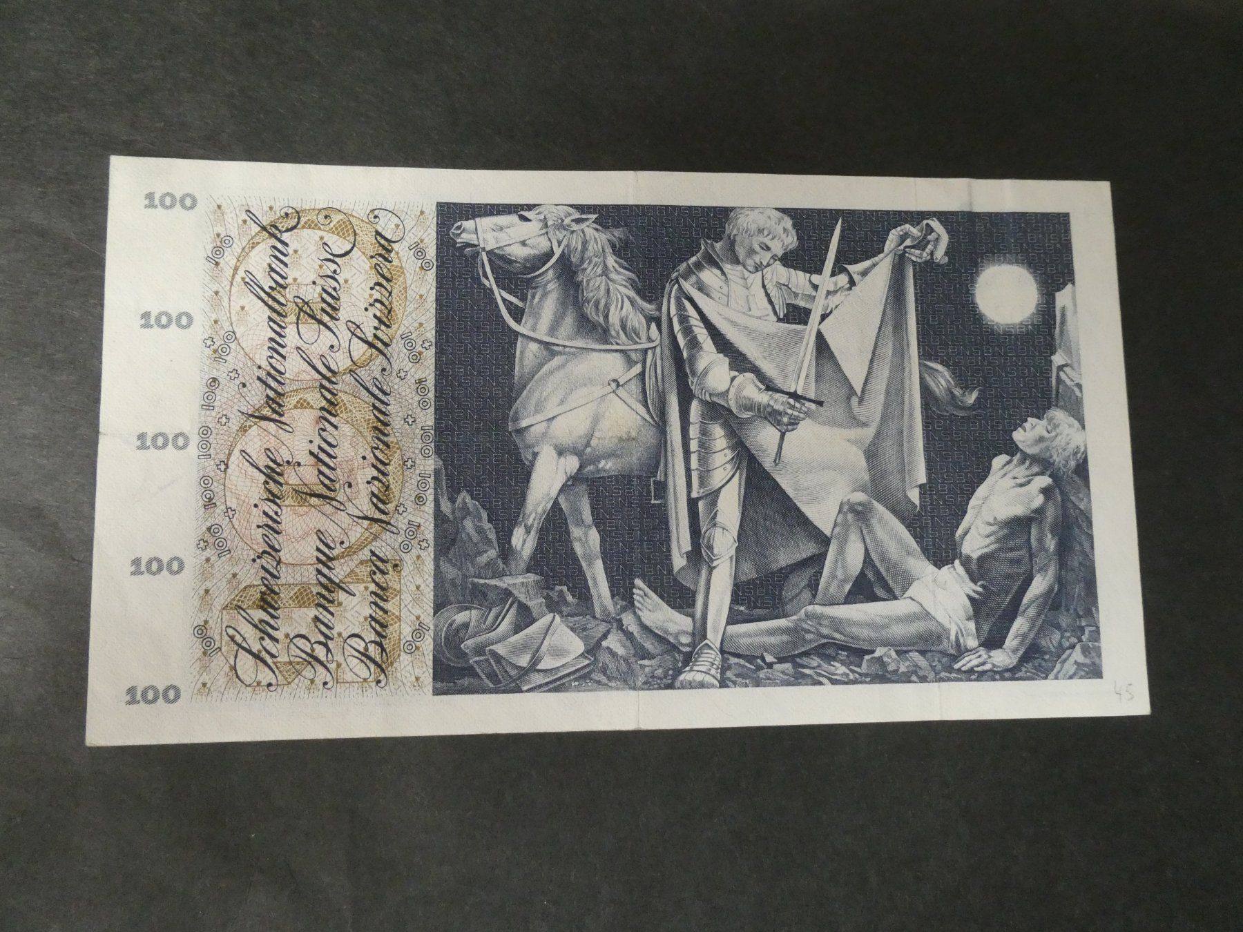 Banconote: Schweiz 1972, 100 Franken – Usato da Hinterforst venduto da Rohusri 1