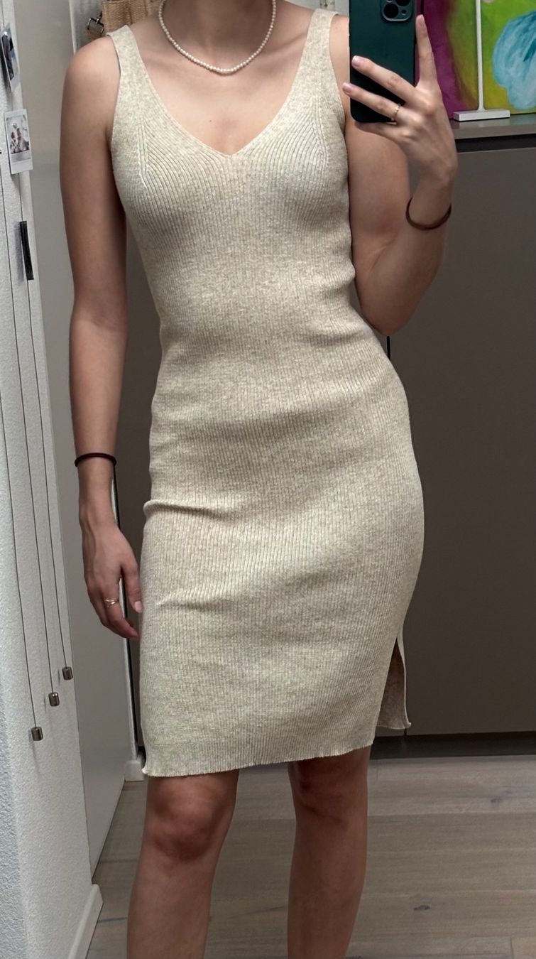 Only Kleider: ONLY Strickkleid beige Grösse S Damen – Neu (gemäss Beschreibung) aus Fehraltorf von lea_9bt5 4