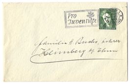 1946 Pro Juventute Frankatur mit passendem Maschinenstempel