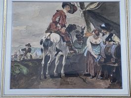 Original Heinrich von Zügel sehr bekannter deuts. Künstler