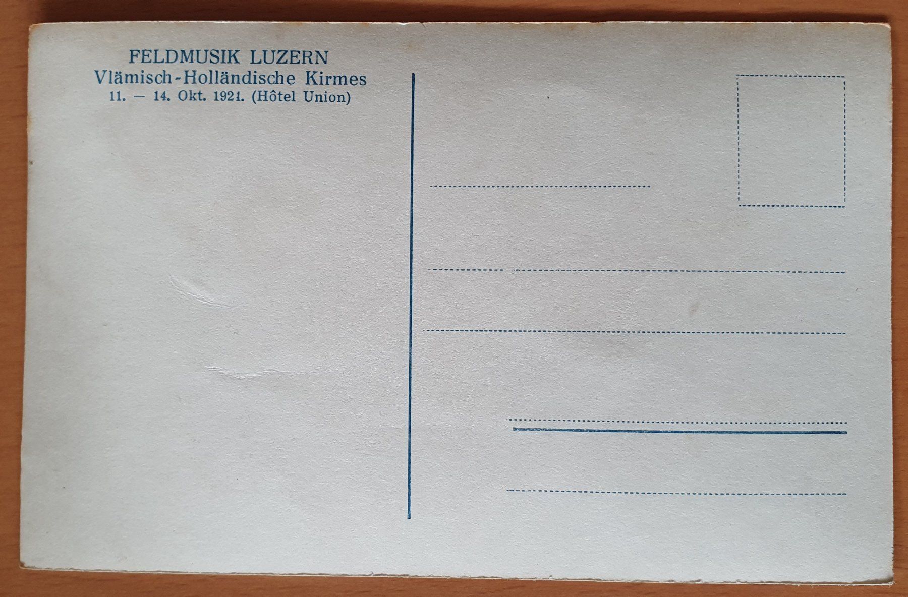 Ansichtskarten: Feldmusik Luzern 1921 – Gebraucht aus Kreuzlingen von Rschweiz1 1