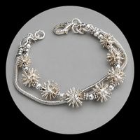 Silber-Armband DUO - Anhänger Unisex Bracelet argent mixte