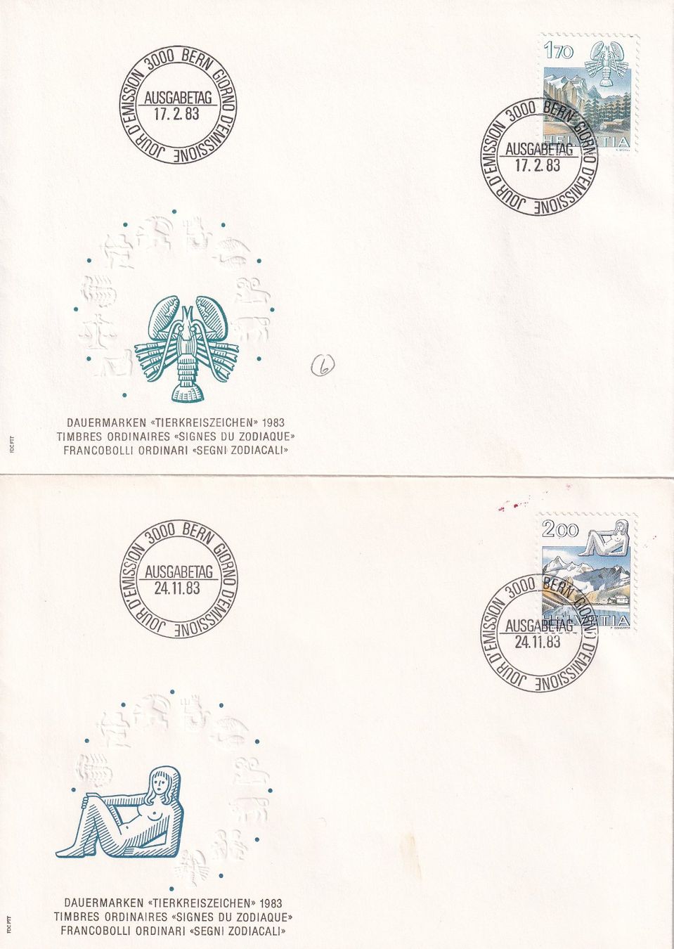 Alle Briefmarken: Lot 8 Briefe FDC 1982 - 1986 – Gebraucht aus Rossa von becky05 1