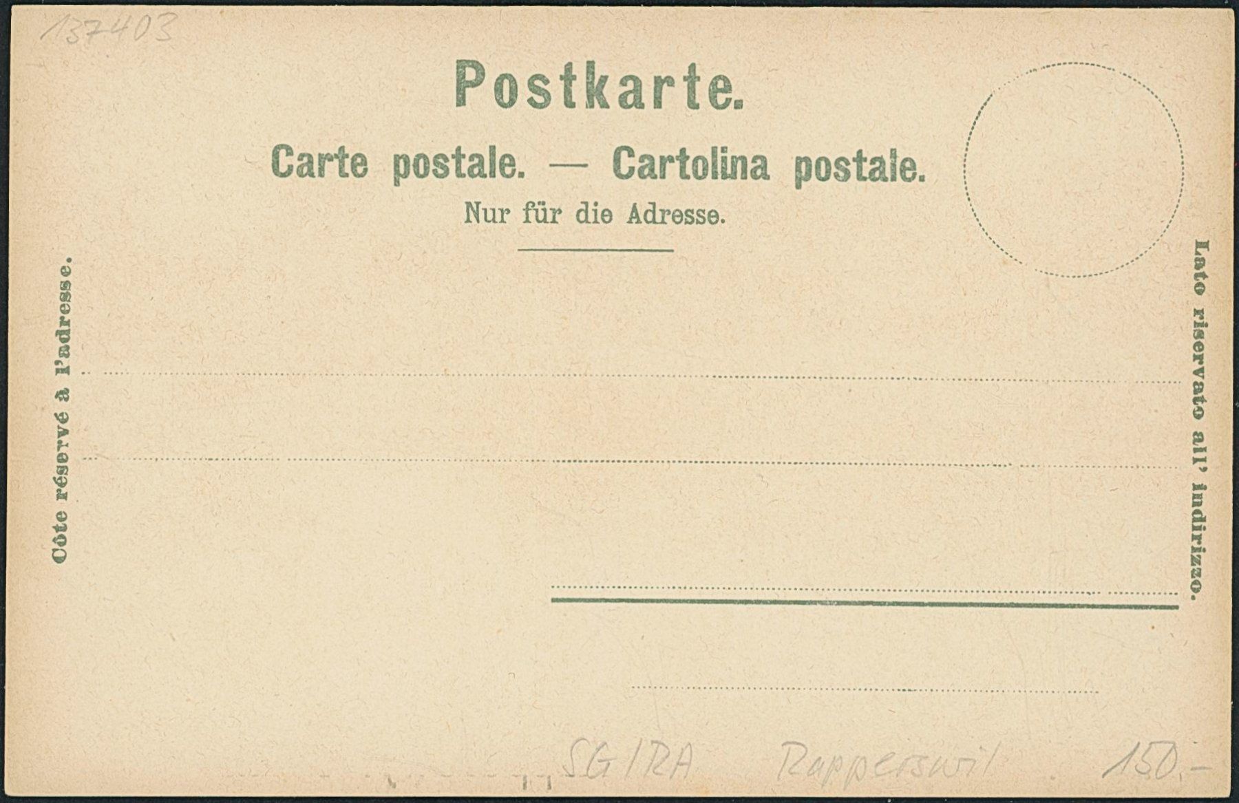 Cartoline postali: SG Rapperswil - Litho – Nuovo (secondo la descrizione) da Schindellegi venduto da stationary 1