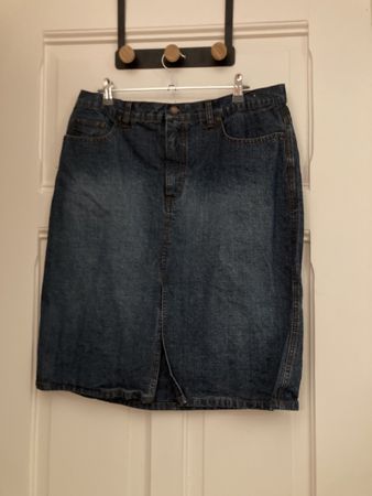 Original 90’s Vintage Jeansjupe, Gr. L