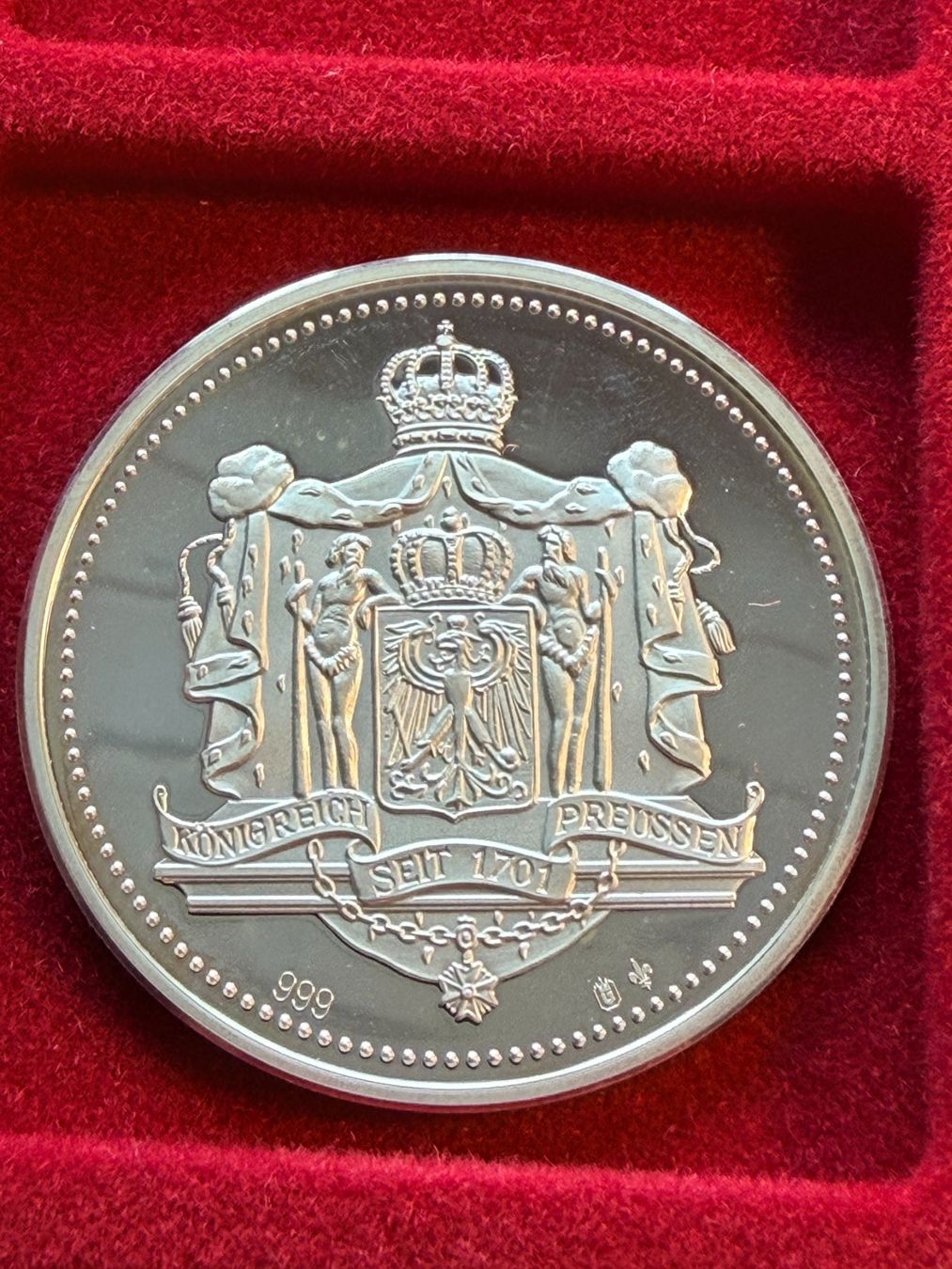 Medaglie: Preussen König Wilhelm-Silber 999/1000 – Usato da Gams venduto da Rhi-Taler 1