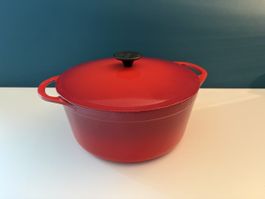 Gusseisen Kochtopf rot 26 Cousances Made in France 
