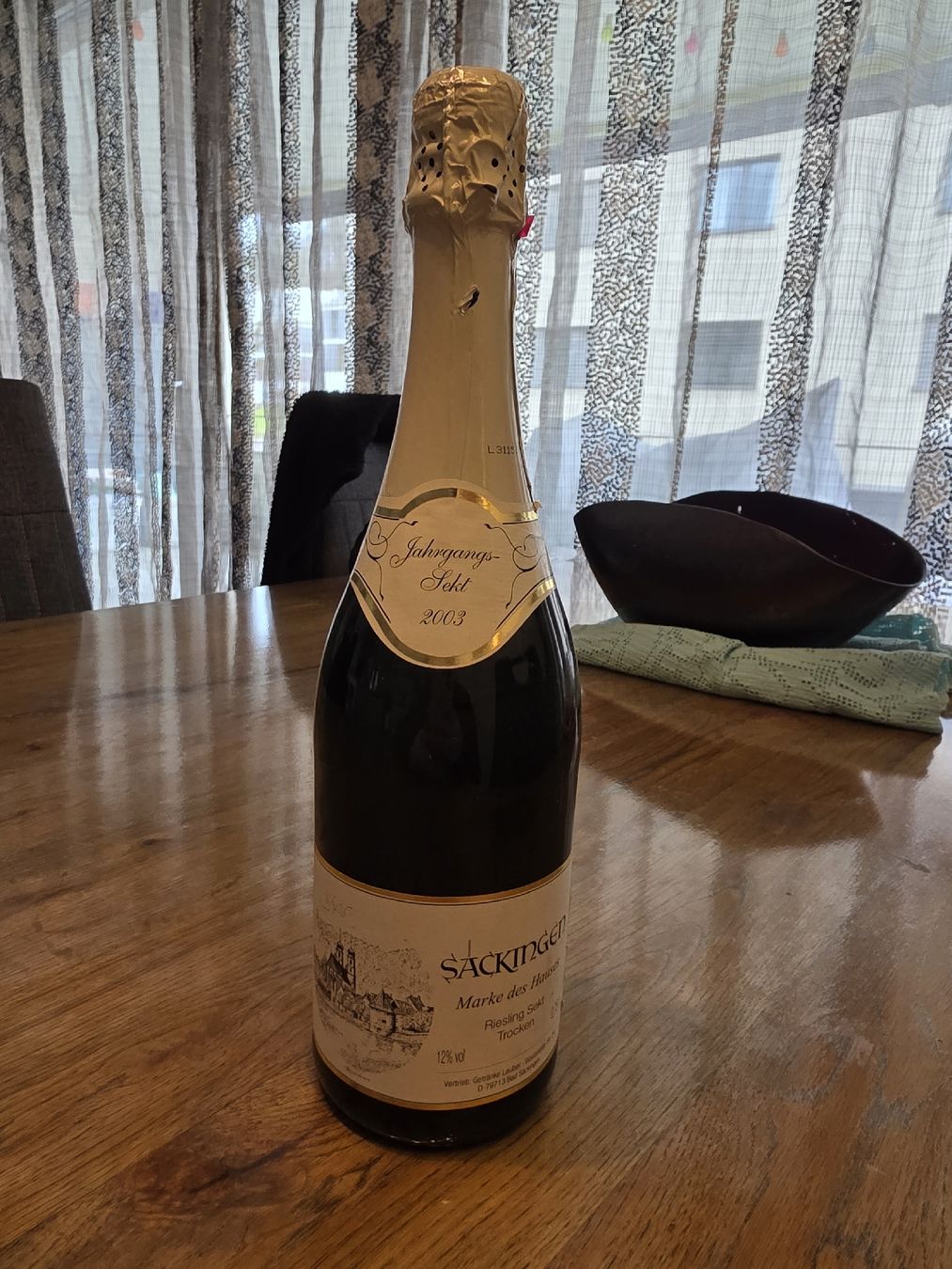 Vino: Jahrgangs-Sekt Säckingen, 2003 – Nuovo e nell'imballaggio originale da Eiken venduto da Gisminda