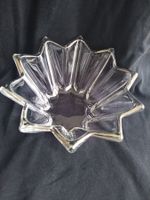 Bol en verre vintage étoilé à bord argenté