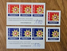 1069+1070 aus Markenheft 4x gültige EDELWEISS-Serien ! 8.--