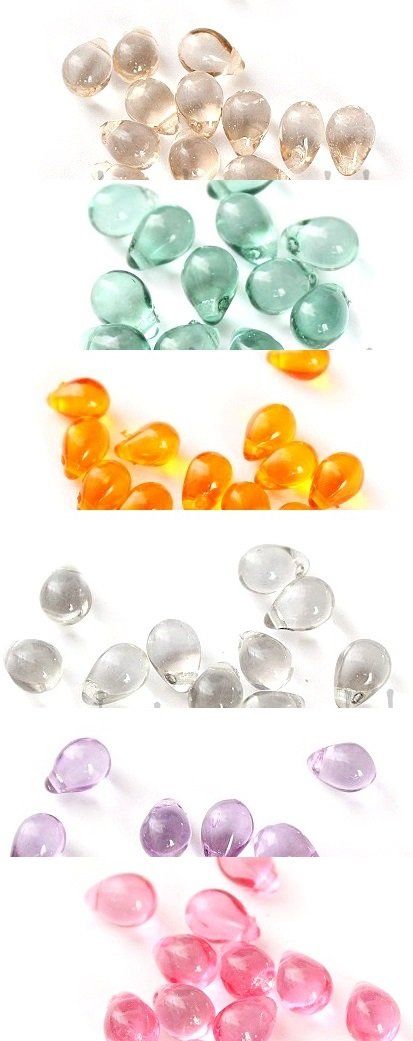 Perle (finte): Glasperle Tropfen 5 x 7mm – Nuovo e nell'imballaggio originale da Schlatt TG venduto da kreativ-atelier