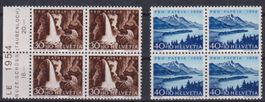 F5) 1954, 4.Block Pro Patria B69-B70, mit Gummi ohne Falz