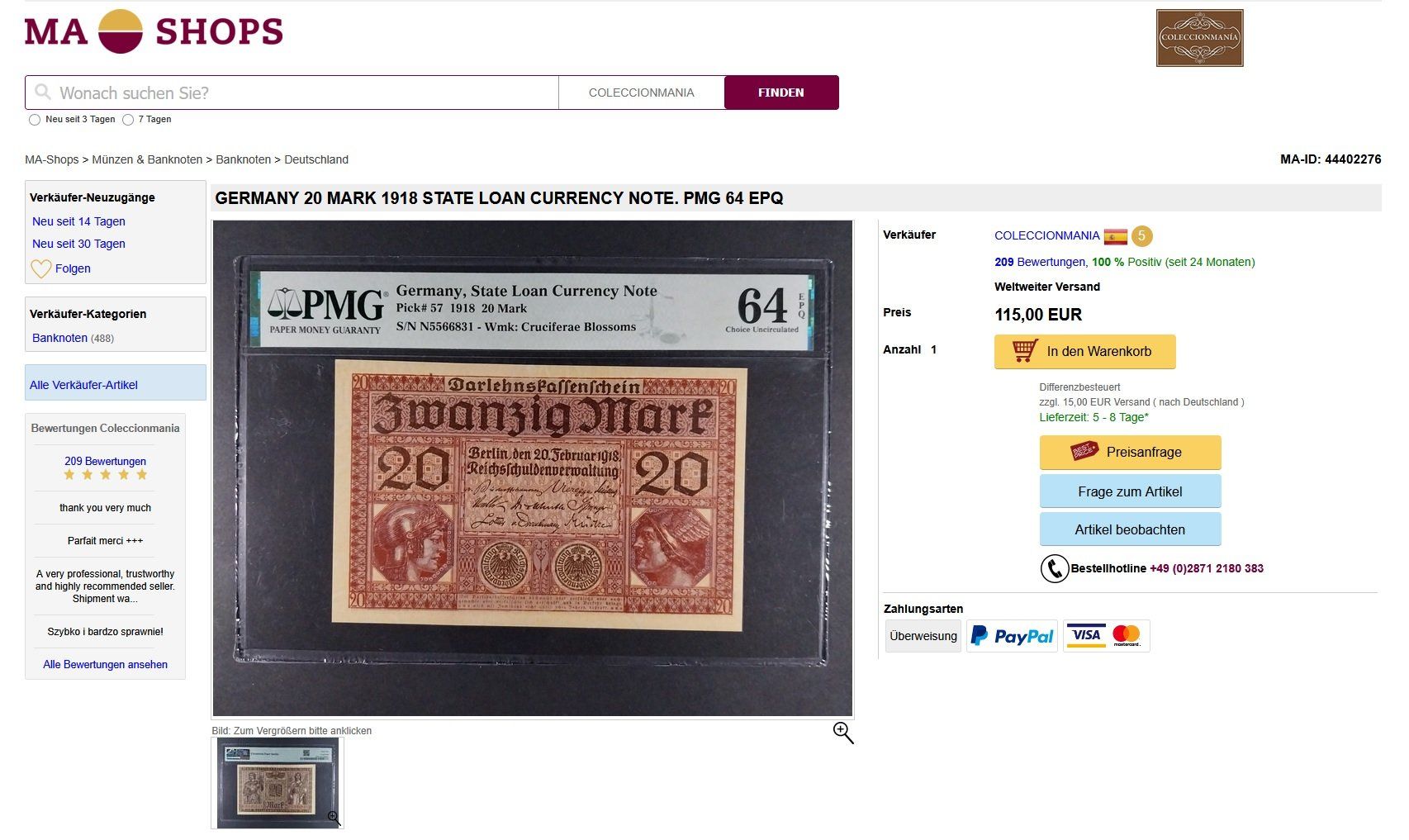 Banknoten: 4 seltene, deutsche Banknoten, antik – Gebraucht aus Basel von Kurioses 8