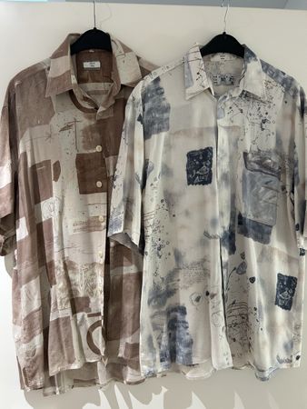 2x kurzärmlige Vintage Herrenhemde Grösse M