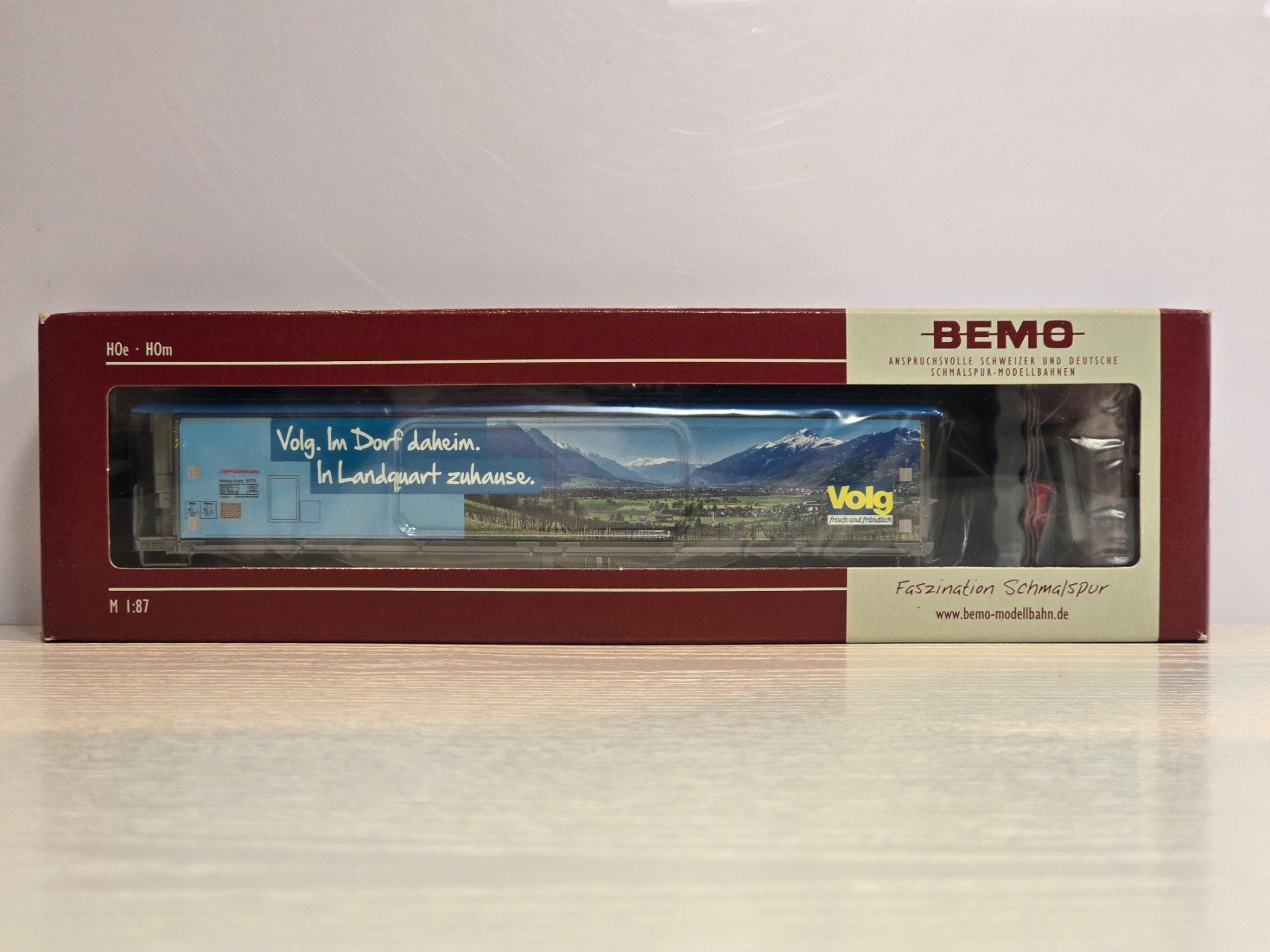 Bemo Modellini di ferrovie: Bemo, 2288165, RhB,  Volg Landquart hellblau, Neu – Nuovo e nell'imballaggio originale da Kloten venduto da Nicola2