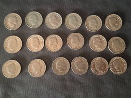 lot 18 Münze 20 Rp. Rappen 0,20 Frank Schweiz 1883 1958