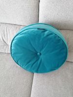 Round Blue Sofa Pillow Clean