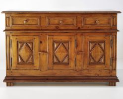 Buffet Kommode Holz rustikal 3 Schubladen gebrauchter Zustan