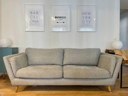 Pfister Möbel 3-Sitzer Sofa 'Nova' in Hellgrau