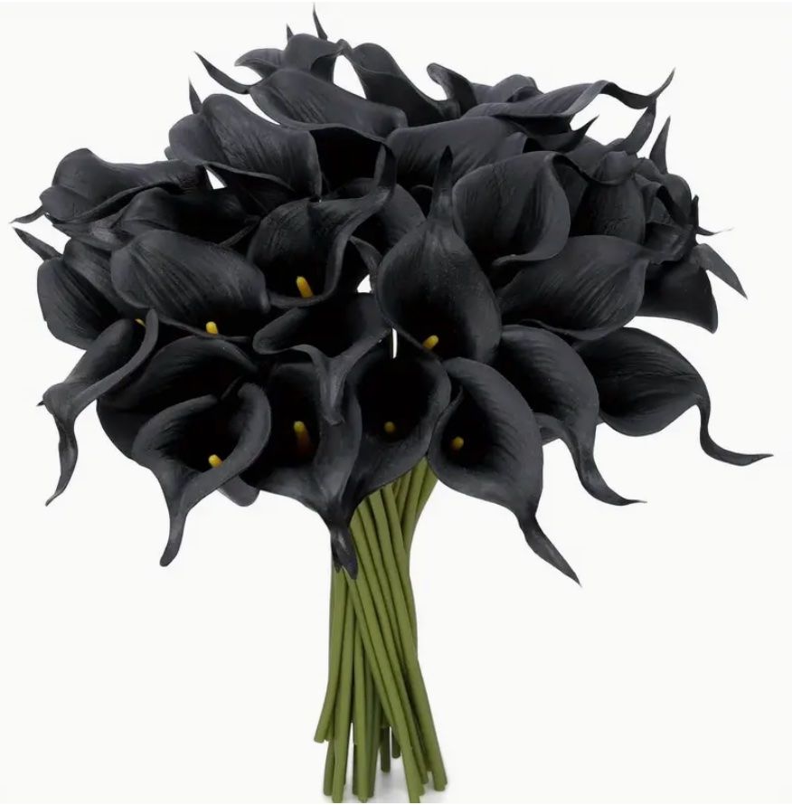 Tutte le decorazioni: 24 Stück Schwarze Künstliche Calla – Nuovo e nell'imballaggio originale da Wagenhausen venduto da M.Sieg