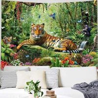 Wandbehang Tiger im Dschungel 95cm x 73cm