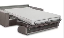 Bettsofa (Gebbraucht) grau Lattenrost