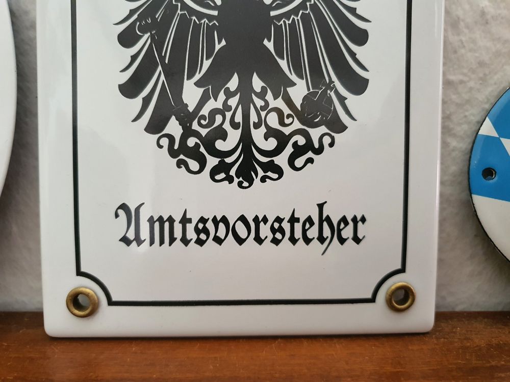 Emailschilder Berlin Bayern Amtsvorsteher Emaille Schild | Kaufen auf ...