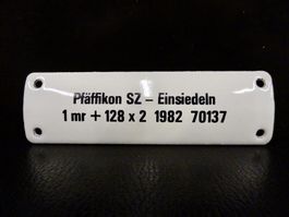 KLEINES ALTES EMAILSCHILD PFÄFFIKON SZ