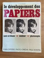 Le développement des papiers photo, livre ancien 1969.