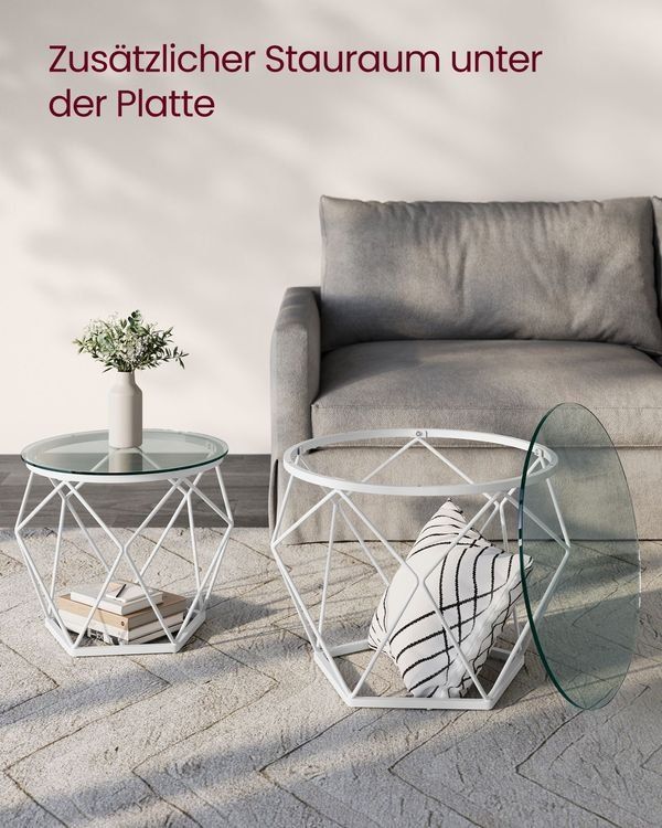 Tavoli: Couchtisch rund 2er Set Wohnzimmertisch ARTEMIS – Nuovo e nell'imballaggio originale da Lachen SZ venduto da MAMORU-MOEBEL 4