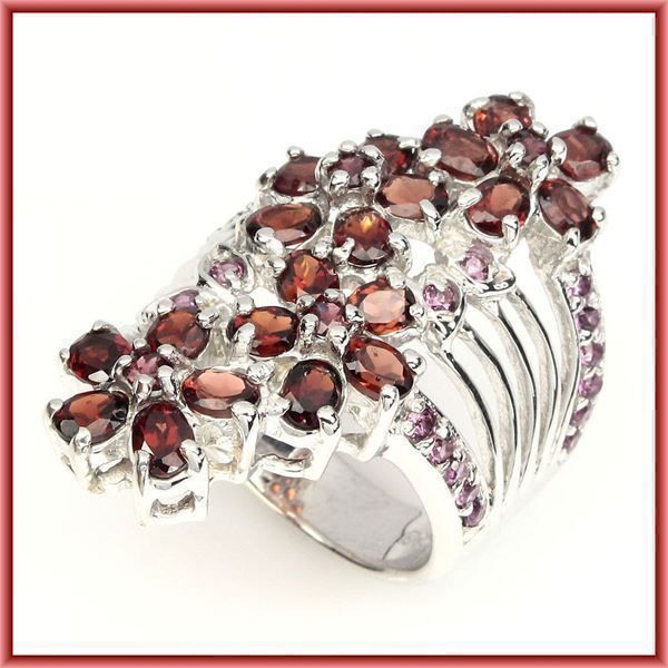 Anelli: ♛ Granat 925 Silberring – Nuovo e nell'imballaggio originale da Oberglatt ZH venduto da Hot-Spot 1