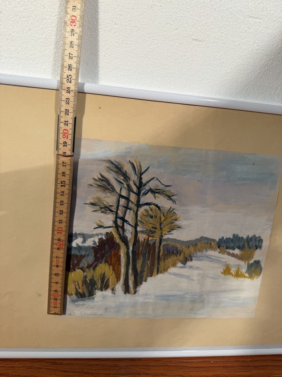 Tableaux: Original Framed Winter Landscape Painting - Signed – D'occasion à Lausanne par artnouveau05 5