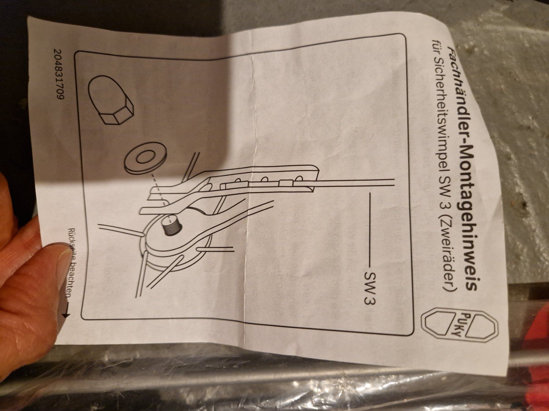 Bandiere: Neu Puky Sicherheitswimpel – Nuovo e nell'imballaggio originale da Wimmis venduto da traubenq 1