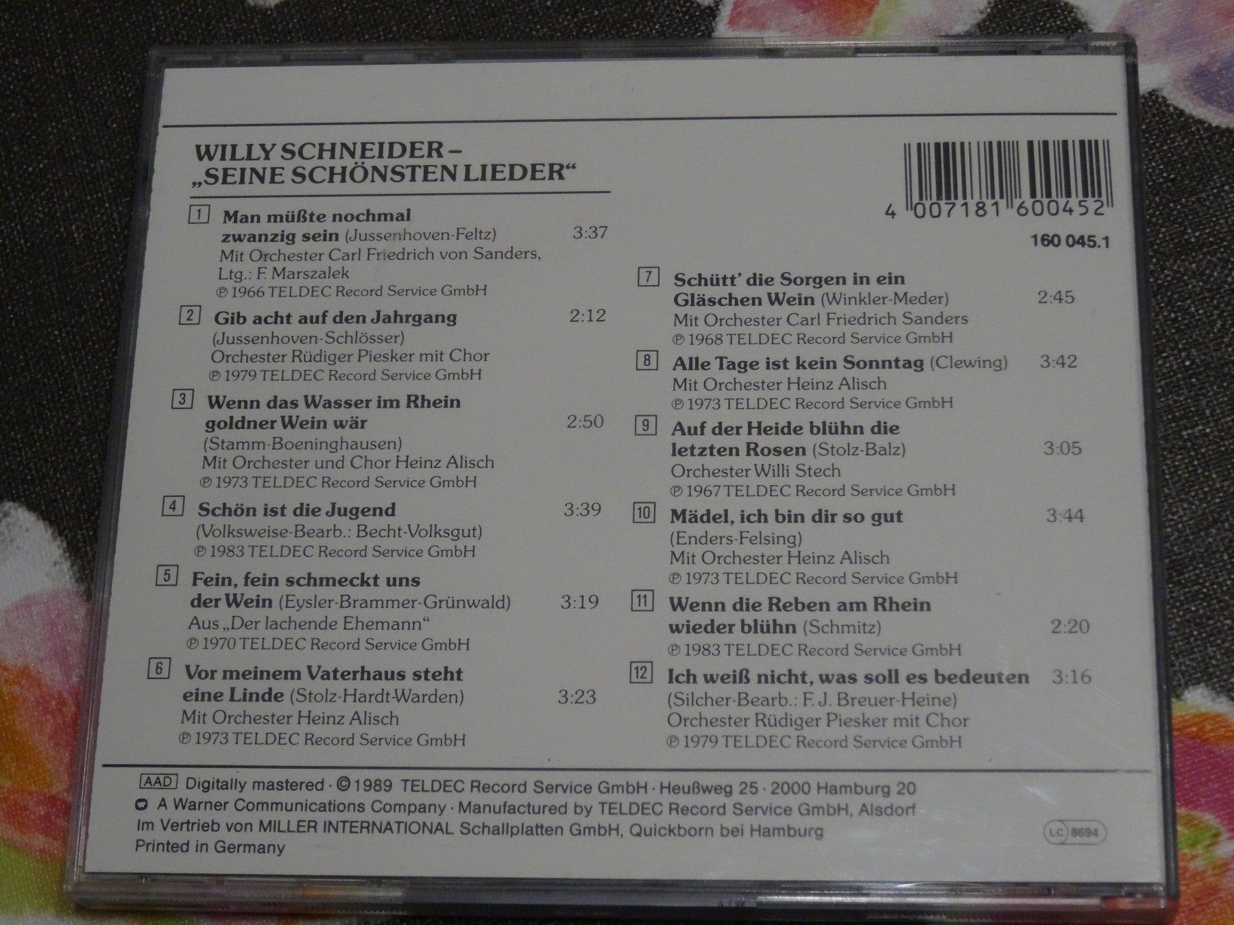 CDs: Willy Schneider - Seine schönsten Lieder CD – D'occasion à Olten par Disc-Ausverkauf 1