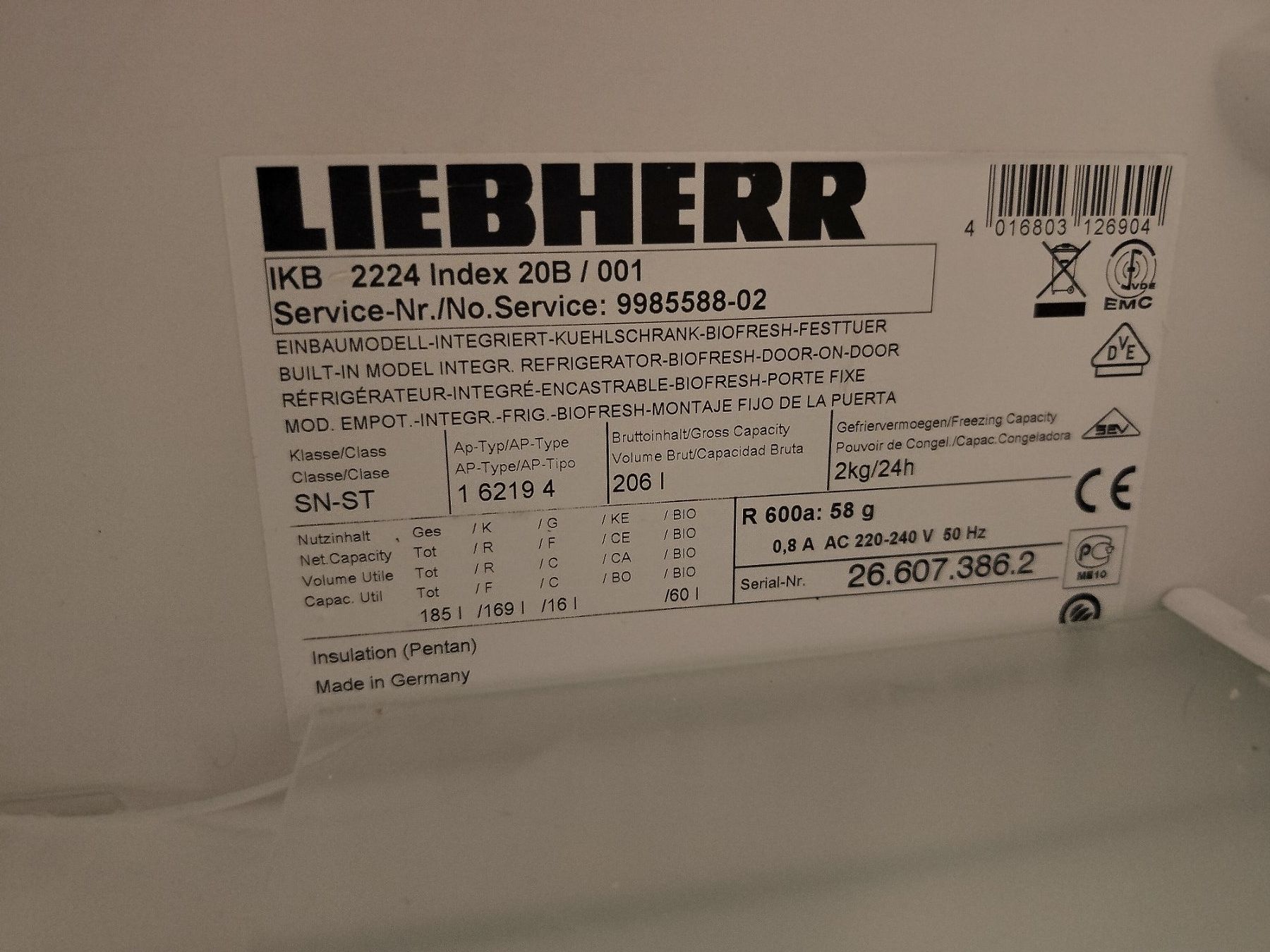 Liebherr Frigoriferi: Liebherr Premium BioFresh – Usato da Matzingen venduto da Clie42 2