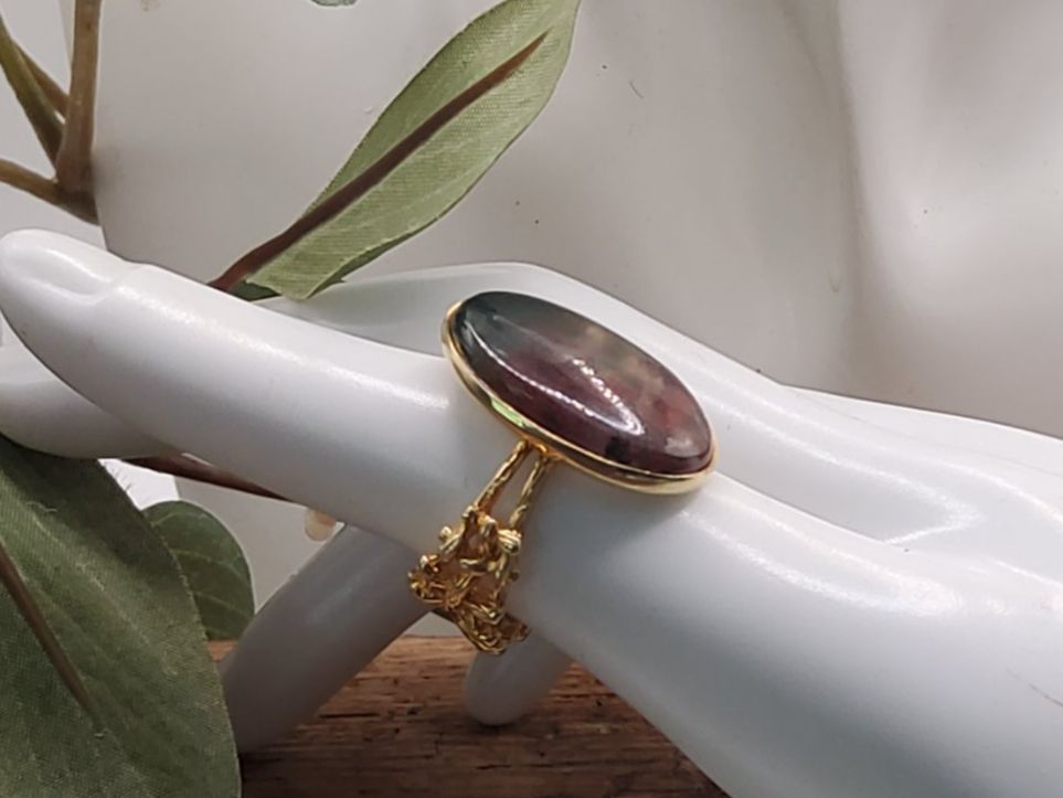 Ringe: Kunstvoll verarbeiteter Ring mit Moosachat in Silber Gr.55 – Neu (gemäss Beschreibung) aus Luzern von S.Kern01 3