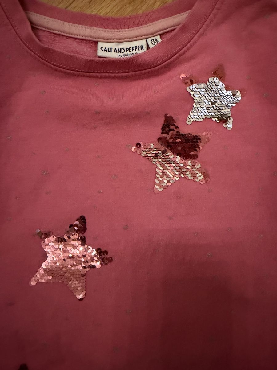 Pullover & Sweatshirts: Pullover rosa Grösse 116 mit Sternen gebraucht – Gebraucht aus Bern von Elisa64 1