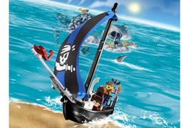 LEGO Pirates 7072 blaues Piratenboot