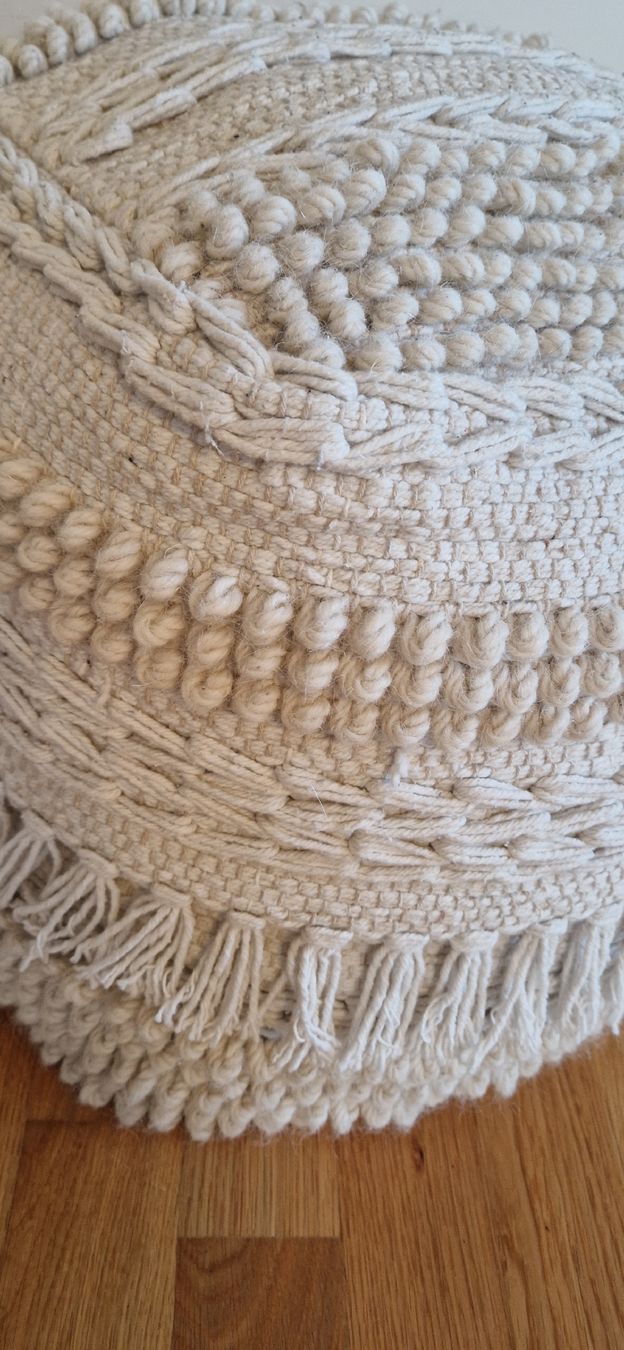 Micasa Sgabelli: Micasa Pouf Hocker aus Wolle & Baumwolle, Boho – Nuovo (secondo la descrizione) da Zürich venduto da c.line89 1