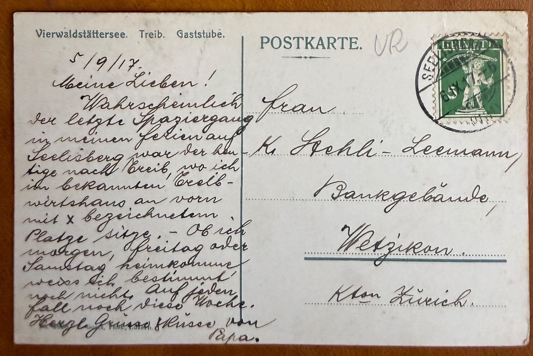 Ansichtskarten: Treib - Gastube -1917 – Gebraucht aus Lutry von Ediego 1