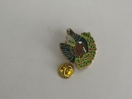 Pin Auerhahn Lorbeerkranz Goldfarbig Limited