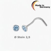 Nasenstecker Spirale verschiedene Farben Silber 925