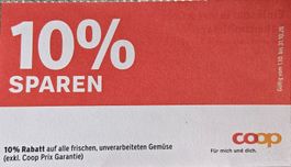Gutschein 10%Rabatt auf Gemüse Sortiment im Coop