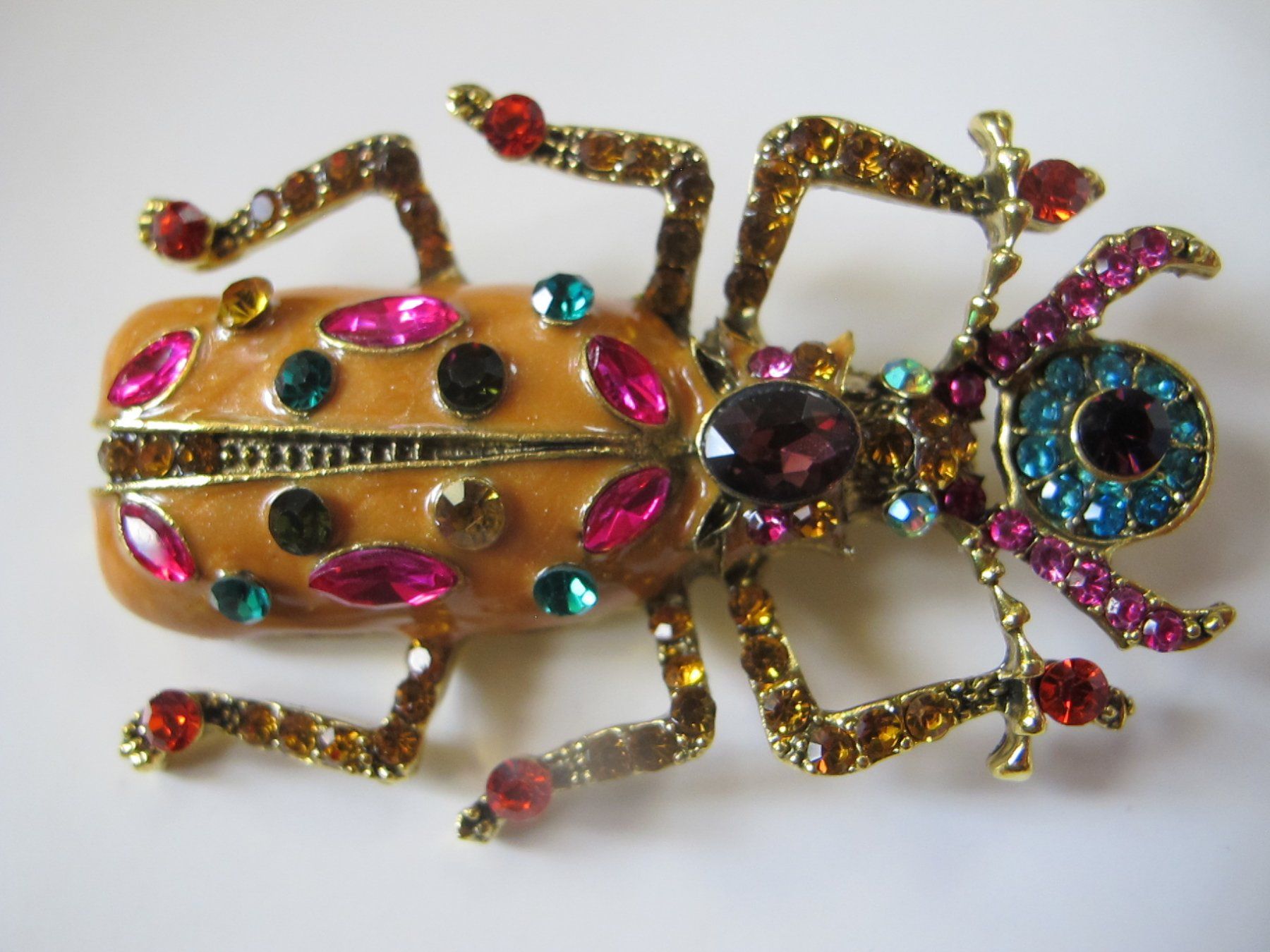 Spille & Fermagli: Grosse glitzernde Brosche Käfer Strass Massiv 7 x 4 cm – Nuovo (secondo la descrizione) da Löhningen venduto da Chimae67 5