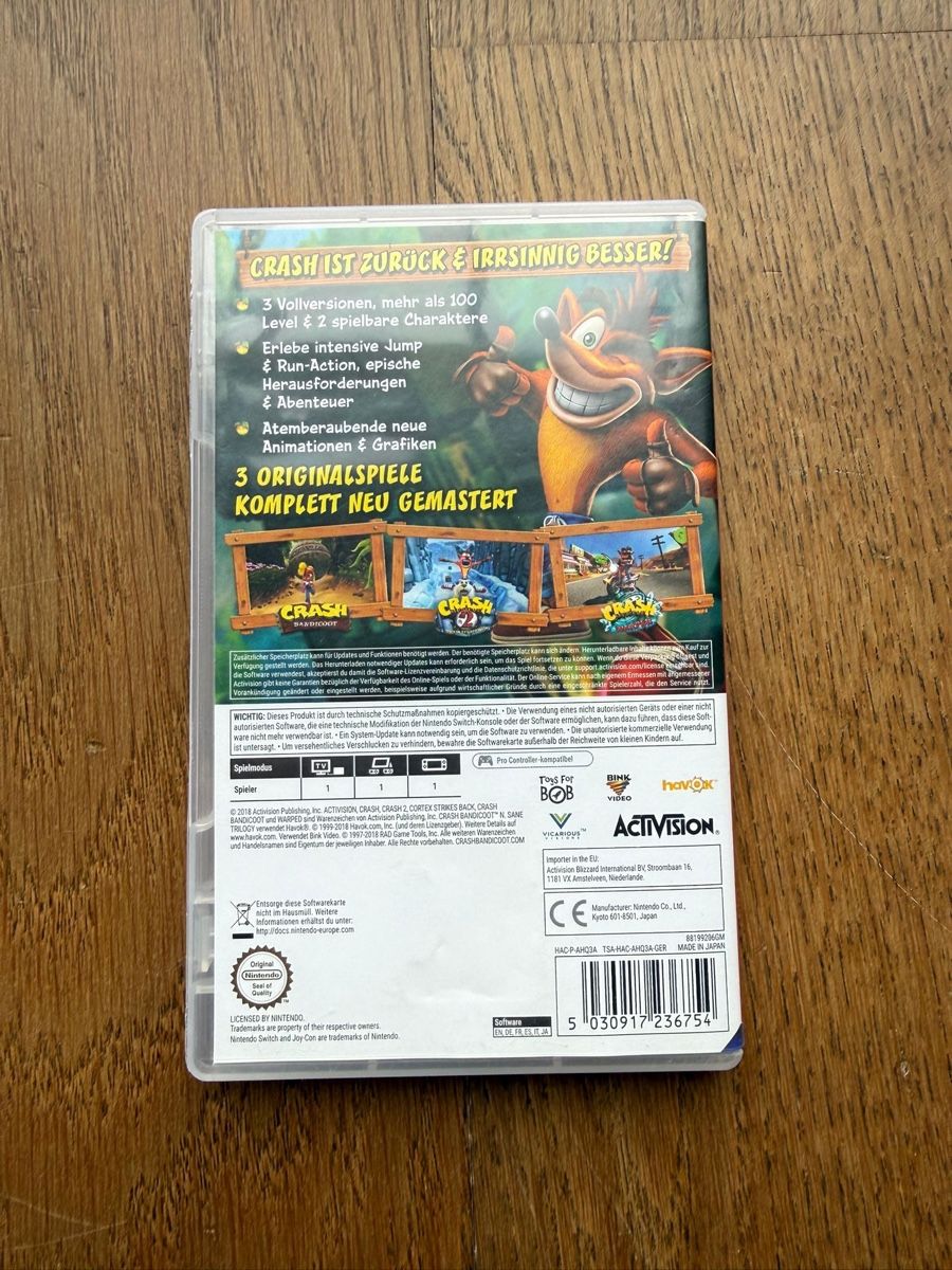Nintendo Giochi: Crash Bandicoot: N-Sane Trilogy / Nintendo Switch – Usato da Läufelfingen venduto da Seraphim13 1