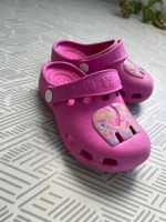 Sommer-Clogs, Gr.24, pink mit Elefanten-Motiv🐘