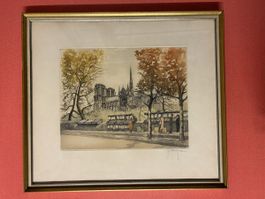 Notre Dame de Paris,Radierung Signiert Delorme.