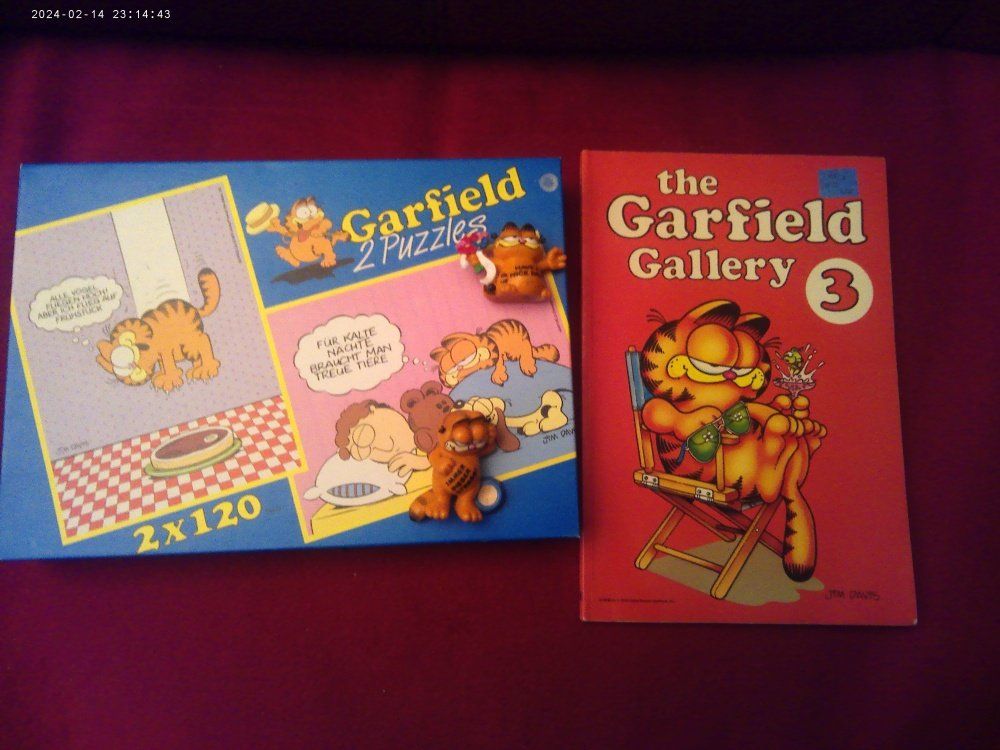 Comics: Garfield PLUSCHTIER + COMIC  DAZU 2 X Puzzles + 2 X Figuren – Gebraucht aus Volketswil von nemo2000 2